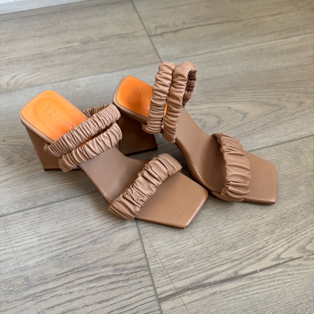 SCHUTZ Tan Sandal Heels
